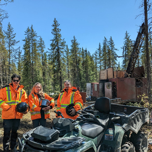 Troilus Geologists at the Gap Zone drilling target 